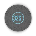 320 Hookah Base Mat Black White